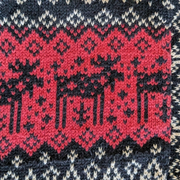 Nomadic Traders Moose Tree Nordic Style Sweater Decorative Clasp warm M - Picture 9 of 13